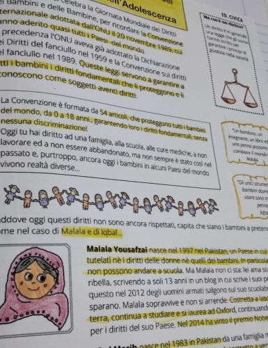 Giornata Mondiale dei Diritti dei Bambini - Quinta primaria