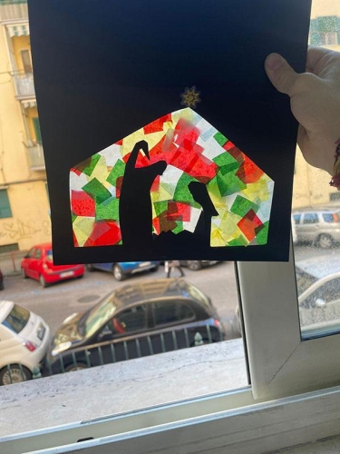 Quinta Primaria - La letterina di Natale: Il presepe con effetto Vetrofania 
