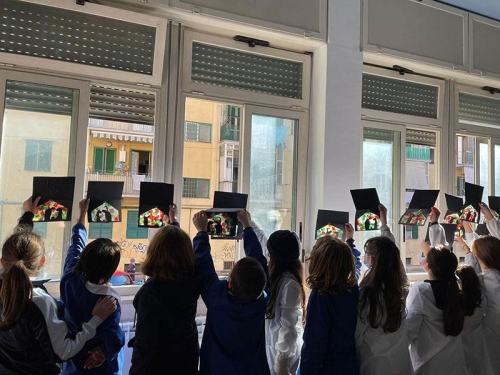 Quinta Primaria - La letterina di Natale: Il presepe con effetto Vetrofania 