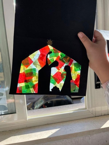Quinta Primaria - La letterina di Natale: Il presepe con effetto Vetrofania 