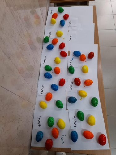 I lavoretti dei fanciulli della Scuola dell'infanzia per la Santa Pasqua 