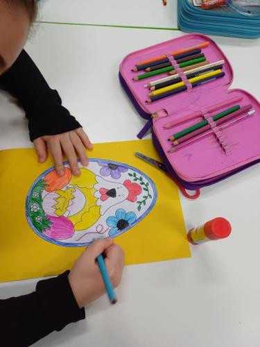 Buona Pasqua con gallina e pulcino - scuola primaria